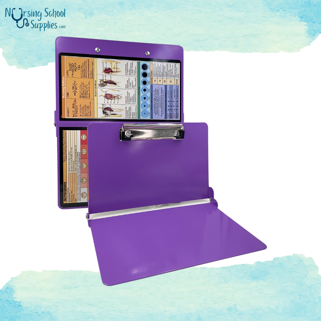 Purple Foldable Nursing Clipboard
