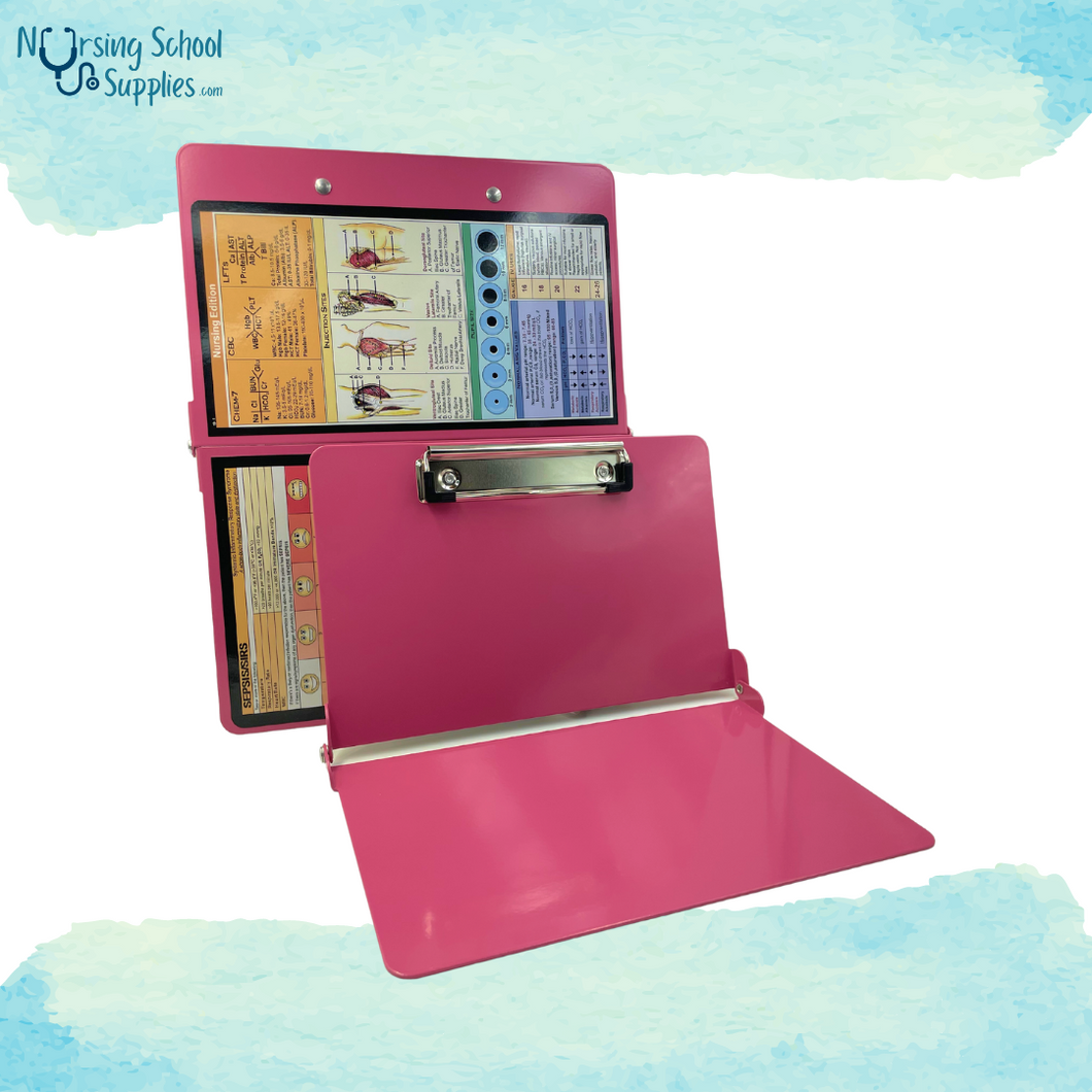 Pink Foldable Nursing Clipboard