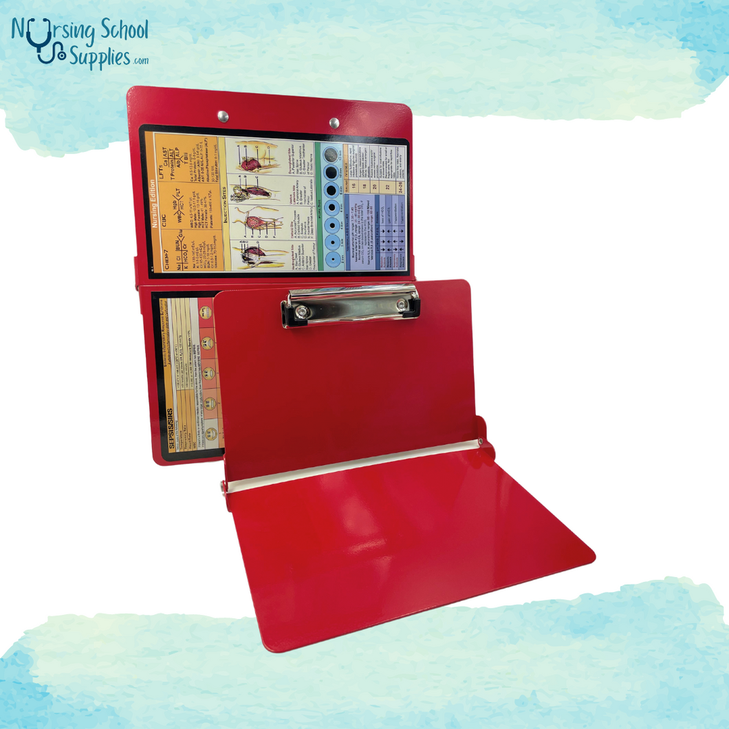 Red Foldable Nursing Clipboard